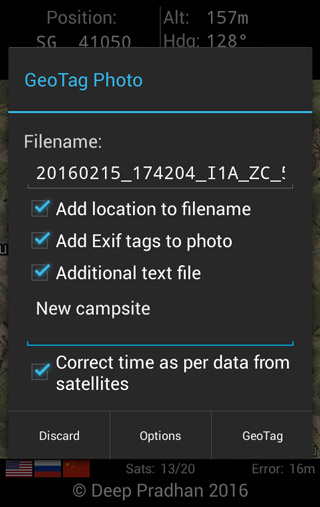 Deesha Android app GeoTag photo tool